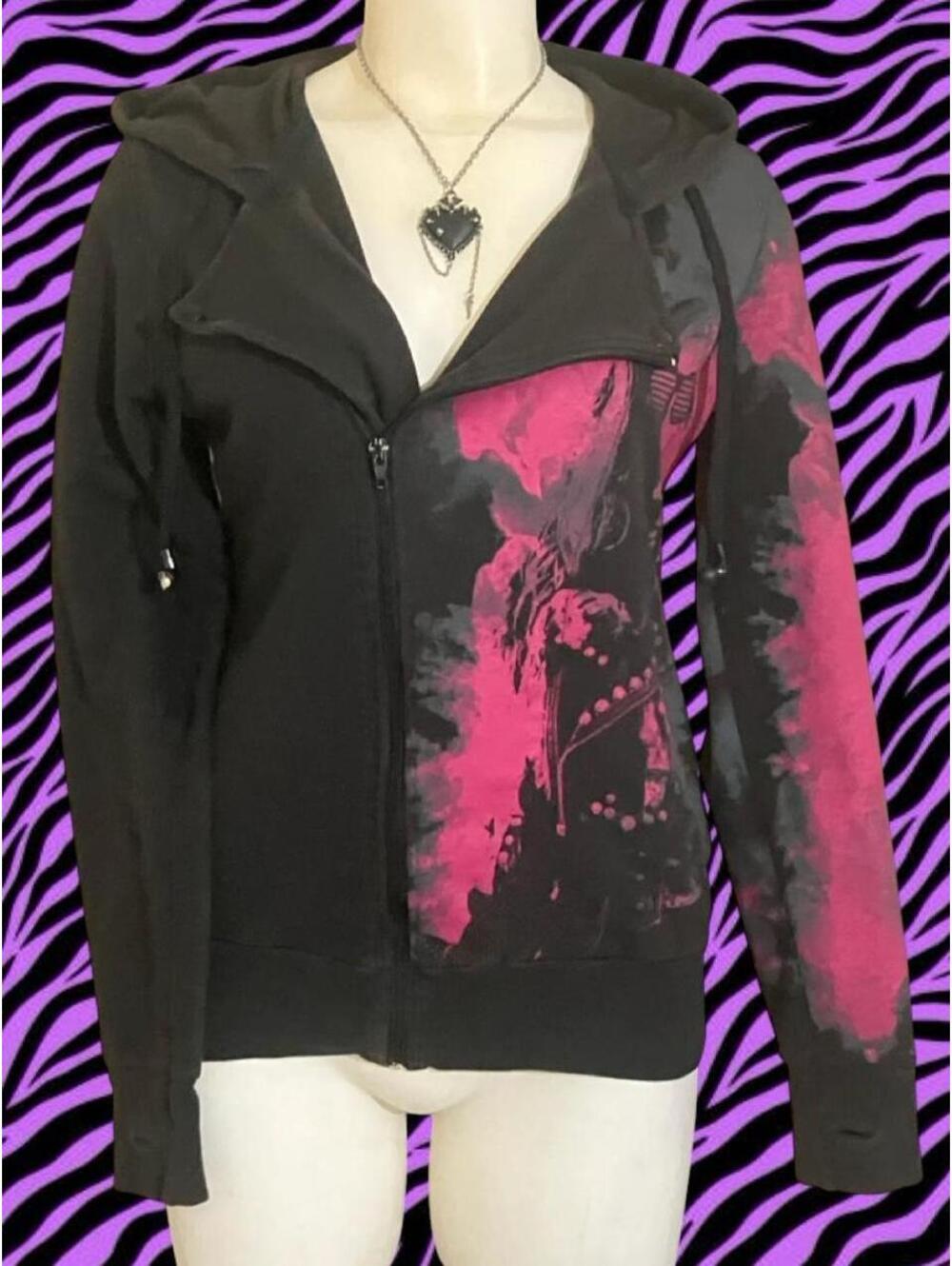 Abbey Dawn Women's Black and Multi Hoody